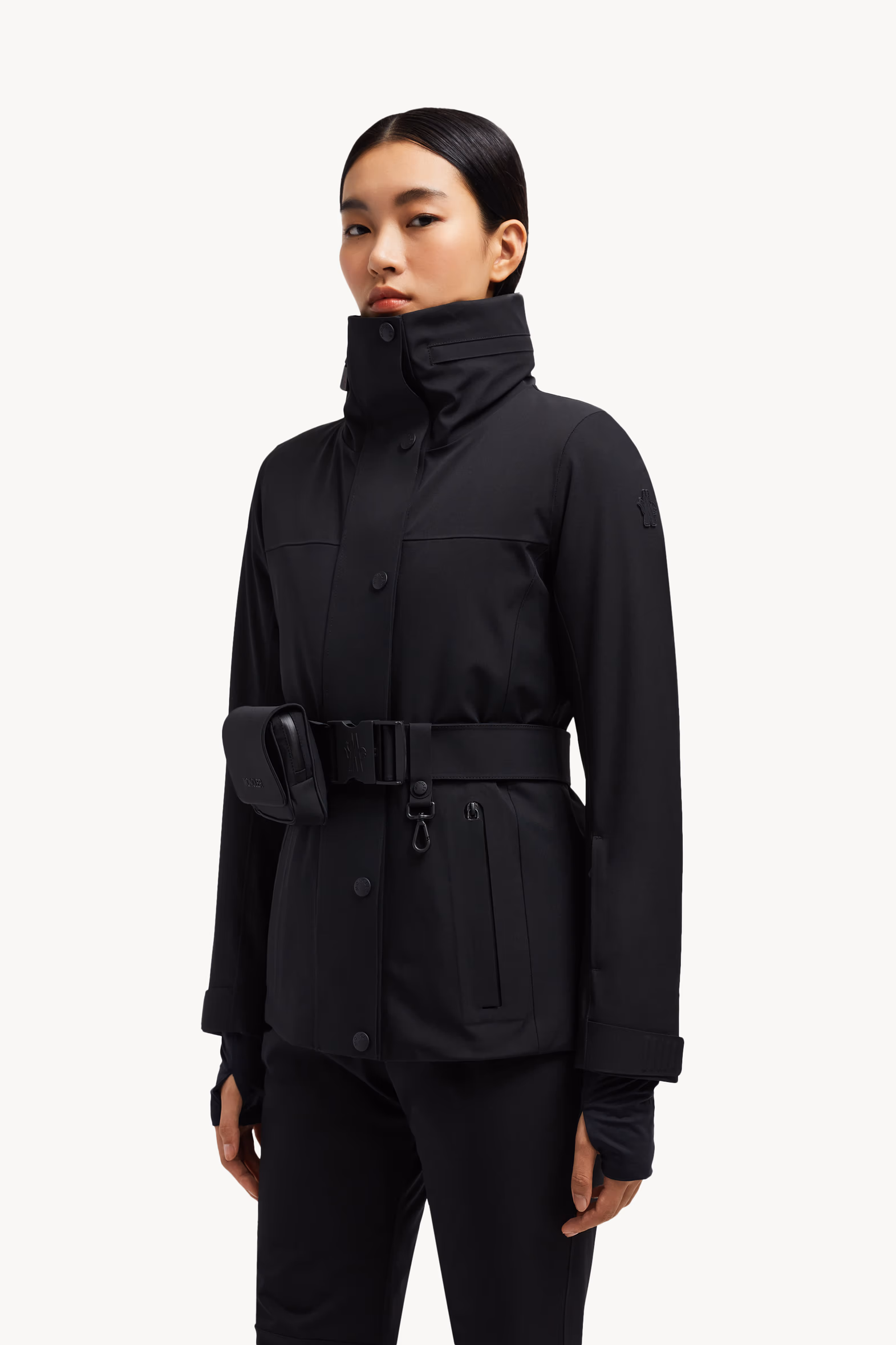Chaqueta de esquí acolchada Hainets Mujer Negro Moncler 3